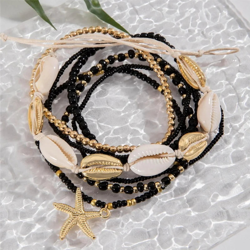 Starfish Anklet Set