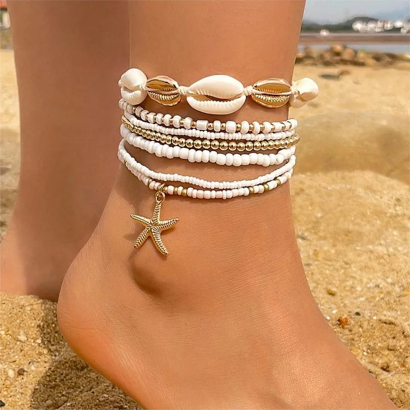 Starfish Anklet Set